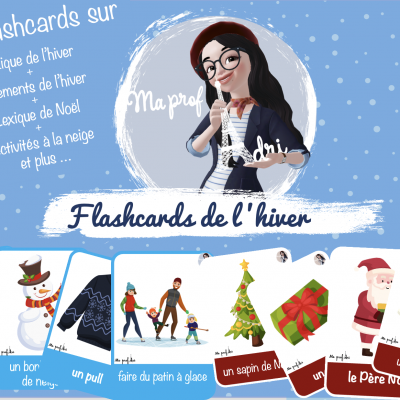 Page présentation - Flashcards l'hiver - français pour enfants